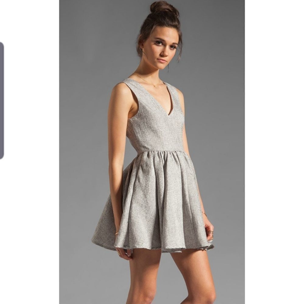 Revolve Keepsake the label Jane silver dress Sz sm